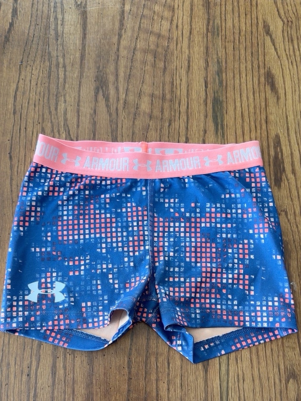 Under Armour Blue & Pink Girls' Active Stretch Shorts